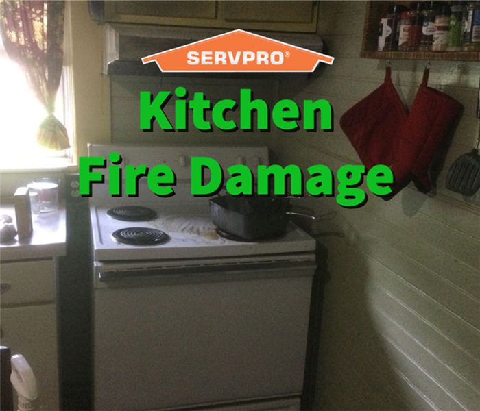 Kitchen fire damage in an Athens Georgia home