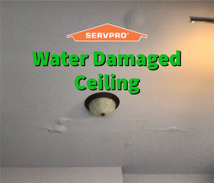 A water damaged ceiling in an Athens, Ga home.